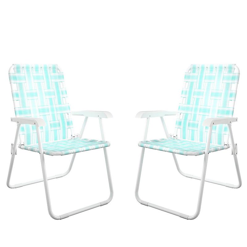 Novogratz Poolside Gossip Priscilla Folding Chair 2-piece Set, Blue