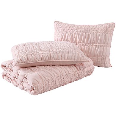 Betsey Johnson Boudoir Solid White Quilt Set with Shams
