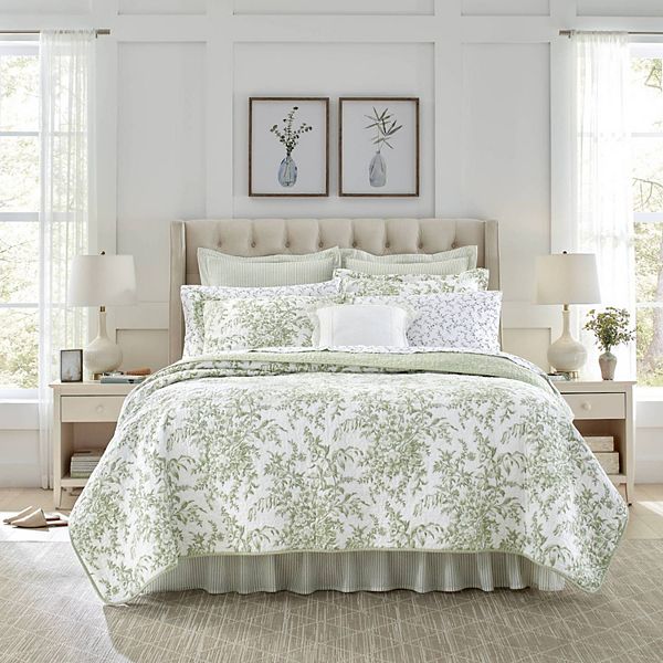 Laura Ashley Bedford Quilt Set with Shams