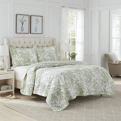 Laura Ashley Bedford Quilt Set with Shams