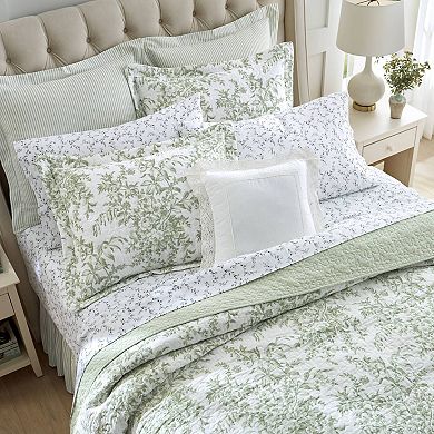 Laura Ashley Bedford Quilt Set with Shams