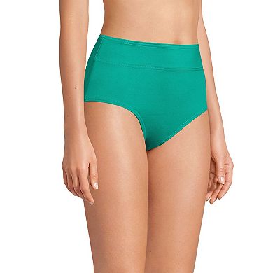 Petite Lands' End UPF 50 Tummy Control High-Waist Bikini Bottoms