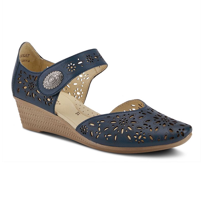 Spring Step Nougat Women's Leather Mary-Jane Shoes, Size: 36, Blue