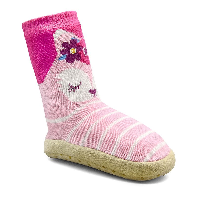 Toddlers Carters Fox Slipper Socks, Toddler Girls, Size: 6-12Months, Pink
