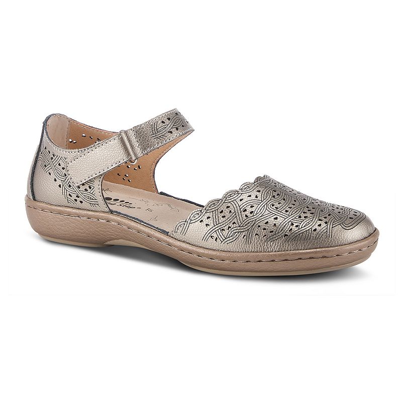 Spring Step Sabriye Women's Leather Mary Jane Shoes, Size: 41, Silver