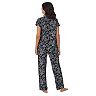 Women's Croft & Barrow® Cozy Short Sleeve Button-Front Pajama Top & Pajama Pants Sleep Set