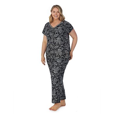 Anna-Kaci Lounge Women's 2-Piece Set Floral Print Button Front Pajama Top with Wide Cuff Sleeves and Matching Relaxed Fit Pants