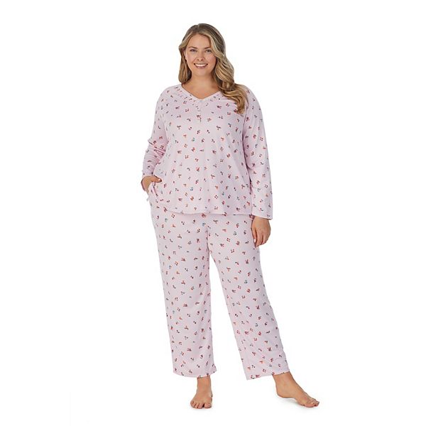 Plus Size Croft & Barrow® Cozy Long Sleeve Pajama Top & Pajama Pants ...