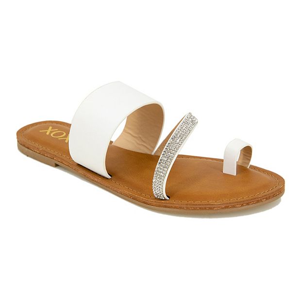 Xoxo white online sandals