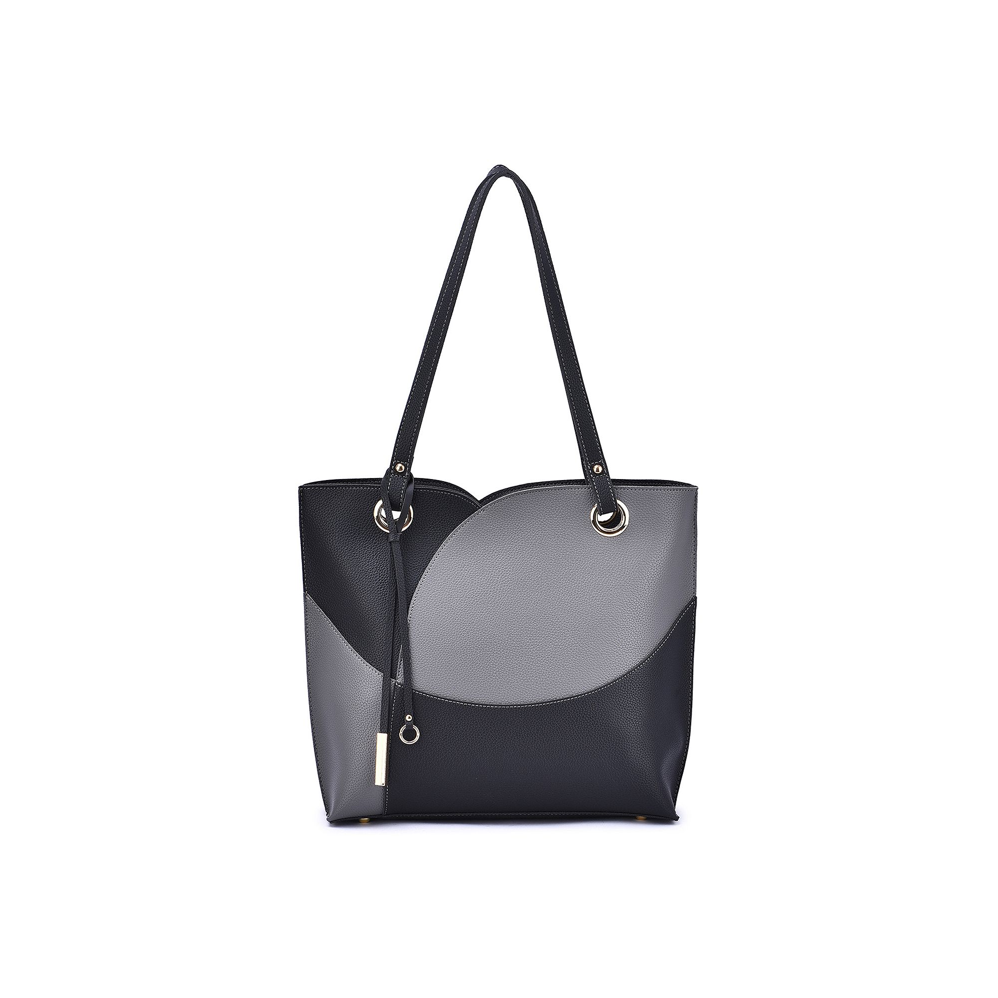 Mellow World Itzel Colorblock Tote Bag, Black