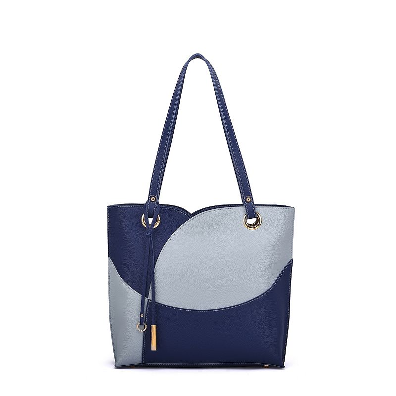 Mellow World Itzel Colorblock Tote Bag, Blue