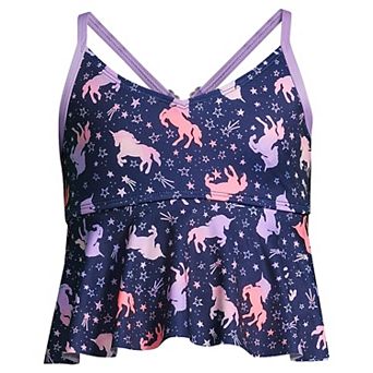 Girls Lands' End Ruffle Tankini Top in Regular, Plus & Slim