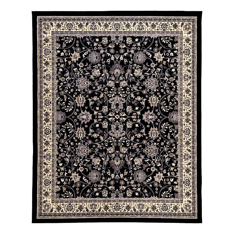 Unique Loom Washington Sialk Hill Rug, Black, 10X13 Ft