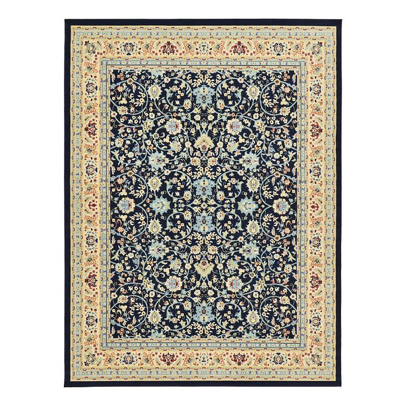 Unique Loom Washington Sialk Hill Rug, Blue, 8Ft Rnd