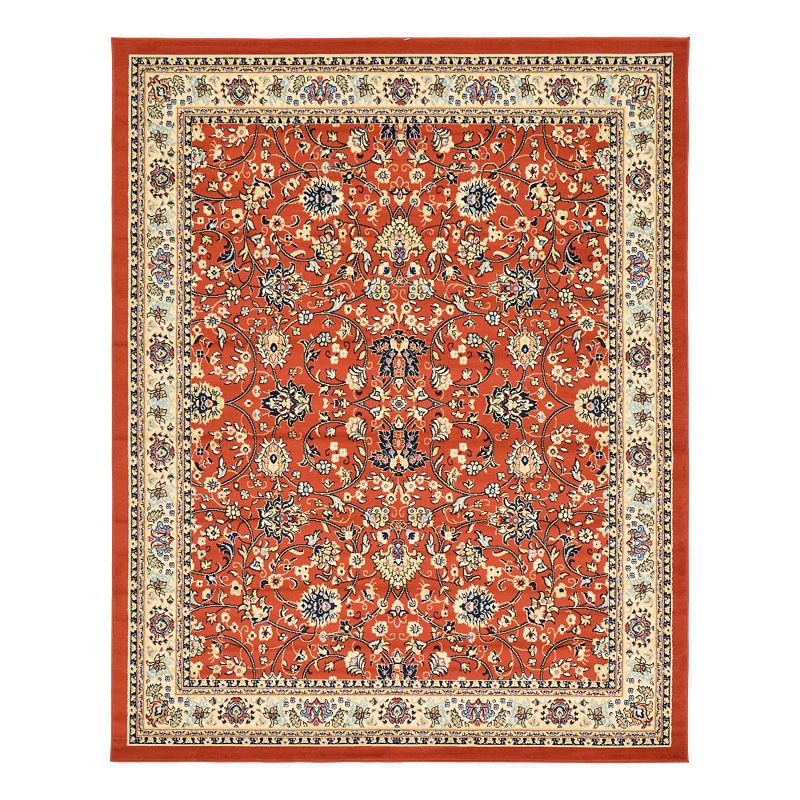 Unique Loom Washington Sialk Hill Rug, Red, 8Ft Sq