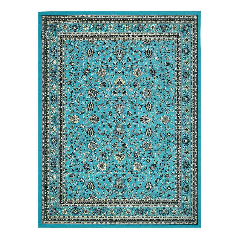 Unique Loom Washington Sialk Hill Rug, Blue, 8Ft Rnd