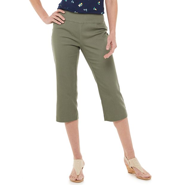 Chic Classic Collection Women's Capri Pant Easy-Fit Elastic Waist