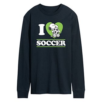 Men's Peanuts Snoopy "I Love Soccer" Tee