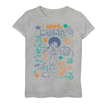 Disney's Encanto Girls 7-16 Animal Magnet Line Art Collage Graphic Tee