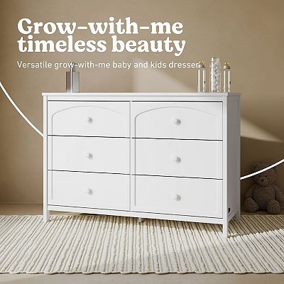 white childrens dresser Atwood 3-Drawer Dresser, Matte White at Child Craft main image 1