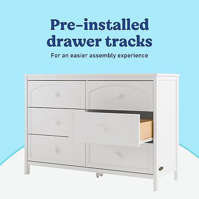 Graco Olivia 6 Drawer Double Dresser - White