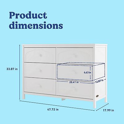 white christmas dresses Essentials 6 Drawer Dresser