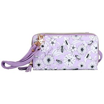 Julia Buxton Bees & Flowers Ultimate Organizer Crossbody Wallet