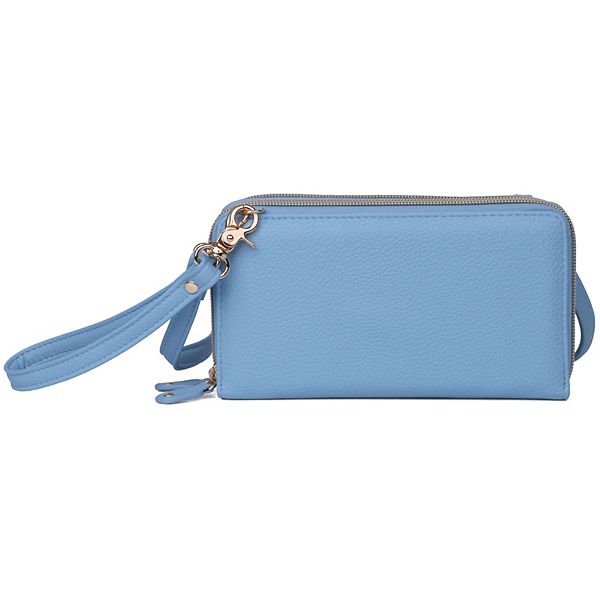 Julia Buxton Core Pebble RFID-Blocking Ultimate Organizer Crossbody Wallet