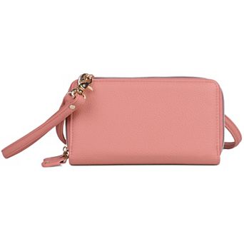 Julia Buxton Core Pebble RFID-Blocking Ultimate Organizer Crossbody Wallet