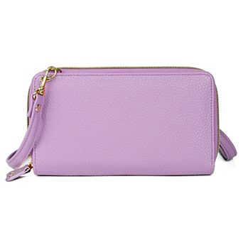 Julia Buxton Core Pebble RFID-Blocking Ultimate Organizer Crossbody Wallet