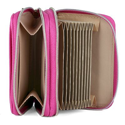 Julia Buxton Solid Vegan Leather RFID-Blocking Wizard Wallet