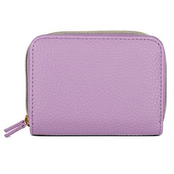 Julia Buxton Solid Vegan Leather RFID-Blocking Wizard Wallet