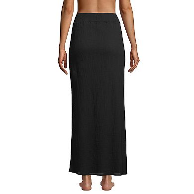 Women's Lands' End Gauze Maxi Swim Cover-Up Skirt