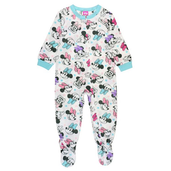 Disney's Minnie Mouse Toddler Girl "Happy Minnie" Footed Pajamas