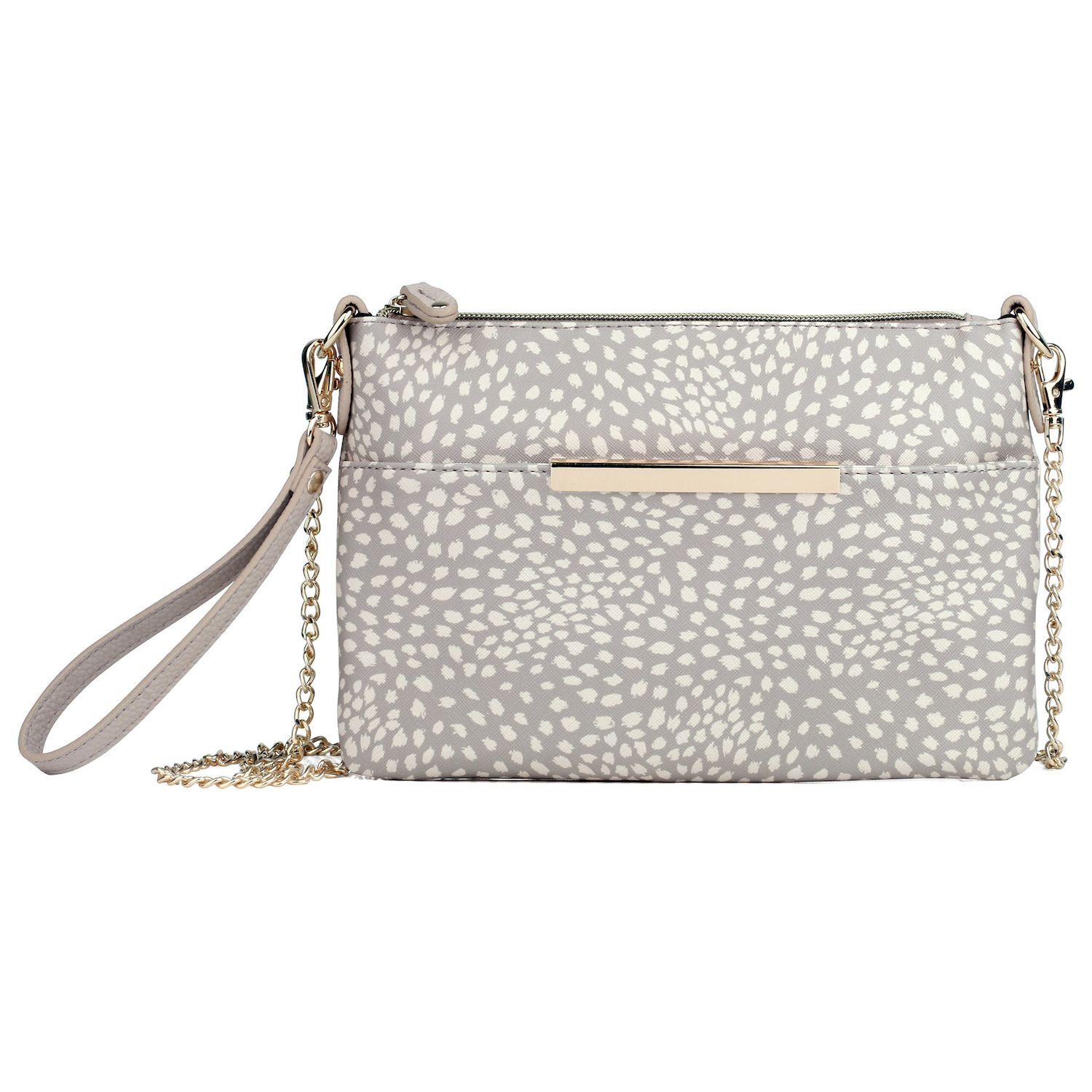 ili RFID-Blocking Floral Embossed Leather Flap Crossbody Bag