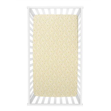Trend Lab Golden Daisy Flannel Fitted Crib Sheet