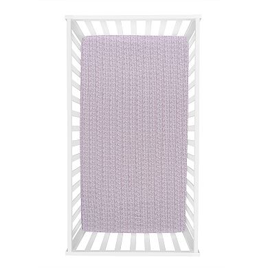 Trend Lab Lilac Herringbone Fitted Crib Sheet