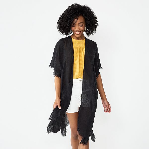 Women's Sonoma Goods For Life® Textured Gauze Cinched Topper