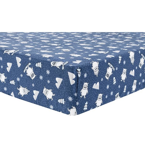 Trend Lab Yeti Flannel Fitted Crib Sheet