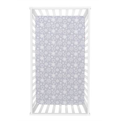 Trend Lab Snowflake Flurry Fitted Crib Sheet