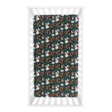 Trend Lab Festive Forest Flannel Fitted Crib Sheet
