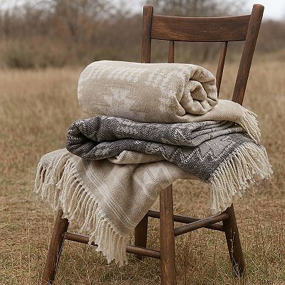 Woolrich Alberta Cotton Blend Breathable Throw Blanket with