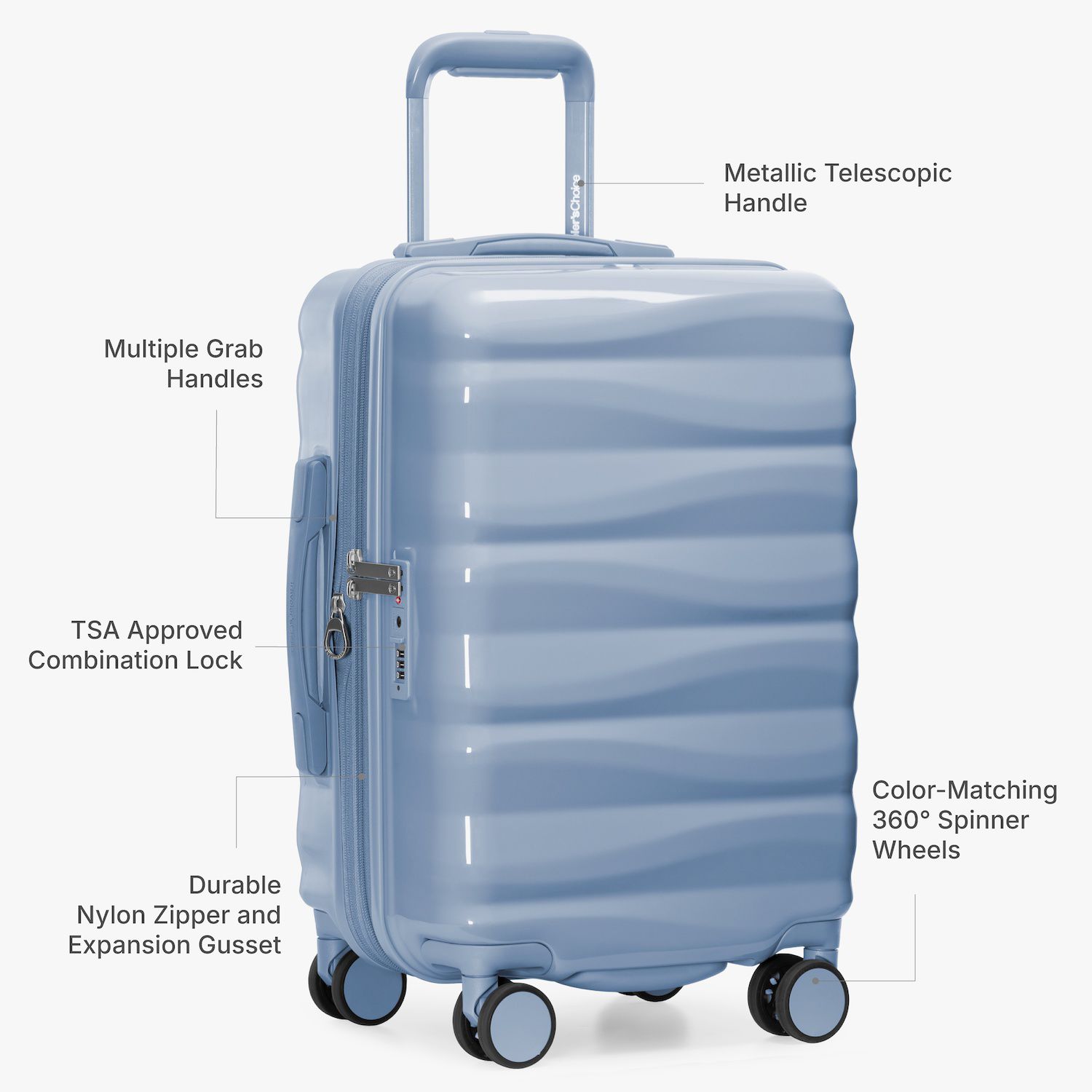 JJ ECC99　2本セット Traveler's Choice Edinburgh II Hardside Spinner Luggage