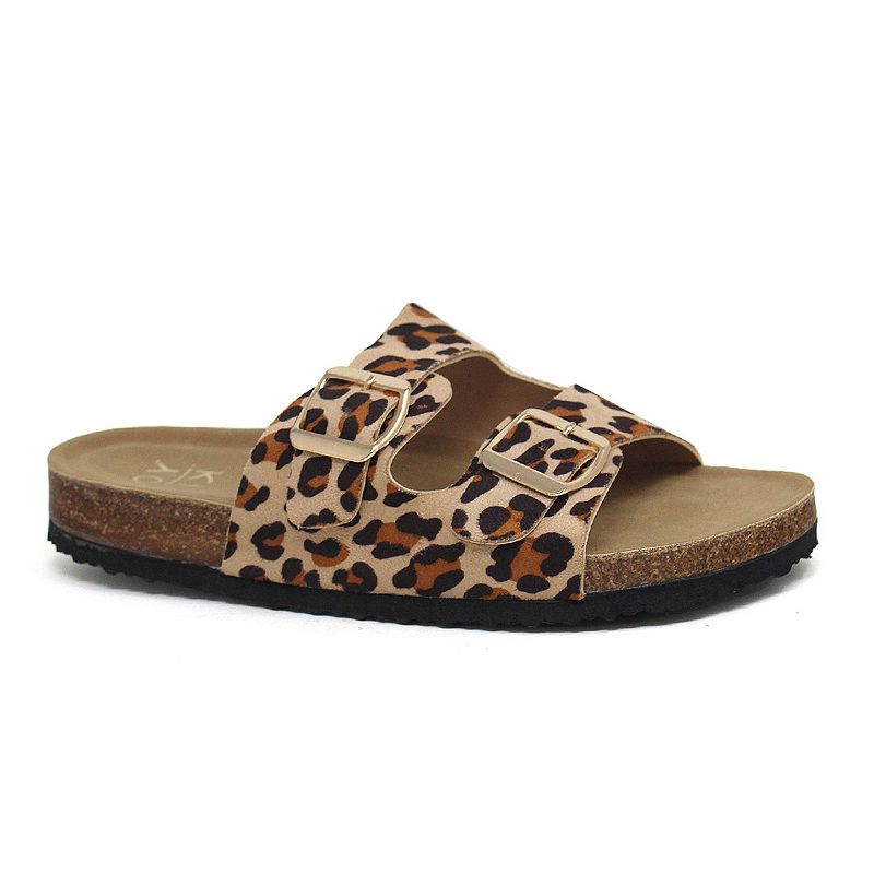 Yoki Gian 91 Women's Double Buckle Slide Sandals, 