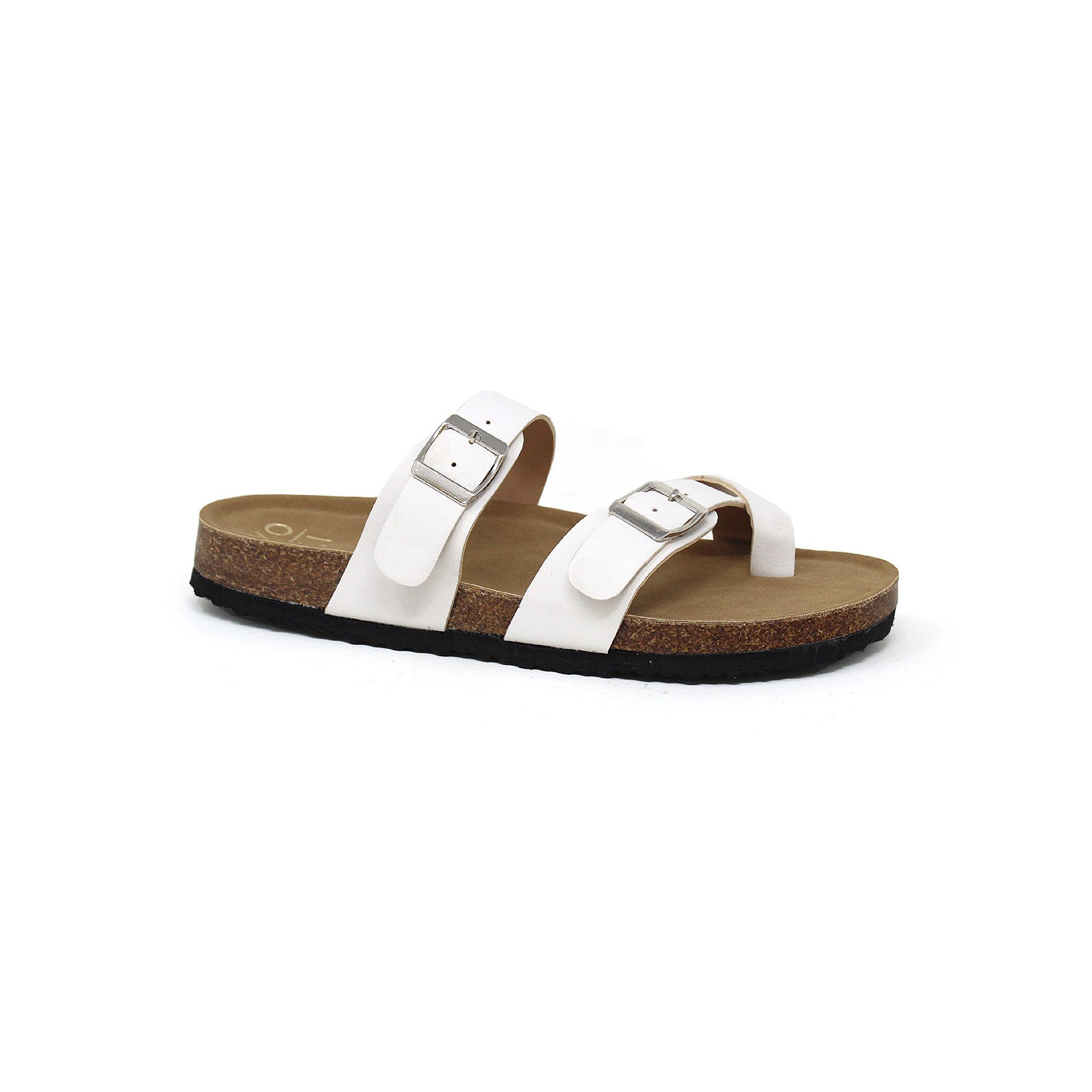 Yoki Gian 280 Womens Cork Footbed Sandals, Size: 6, White