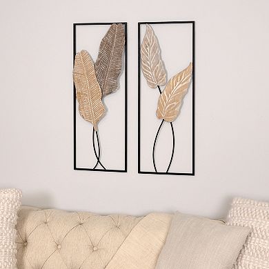 Stratton Home Decor Branches Leaves Panel Wall Decor 2-piece Set