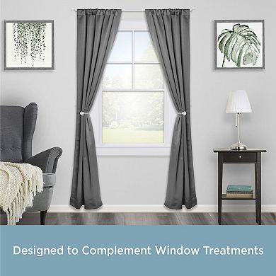 Kenney Chelsea 5/8” Decorative Curtain Rod & Holdback Set
