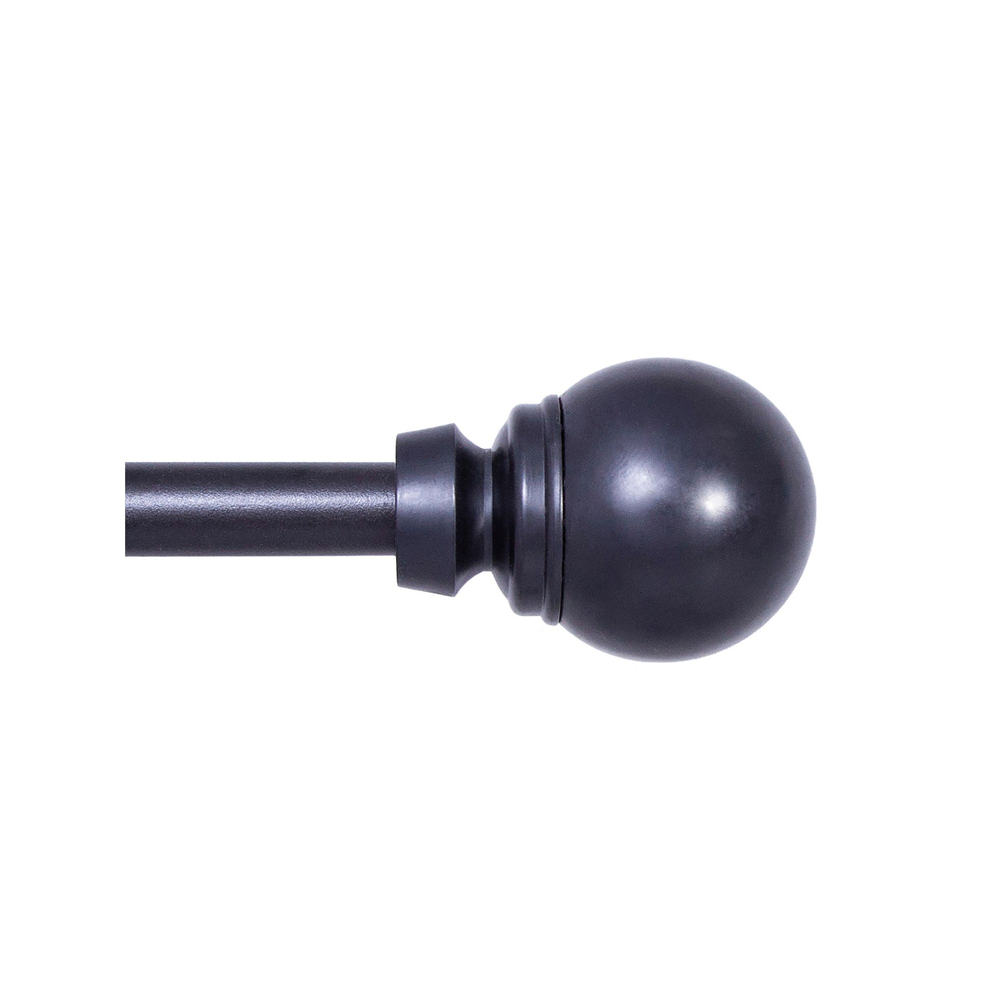 Kenney® Mae 5/8” Standard Decorative Window Curtain Rod, Black