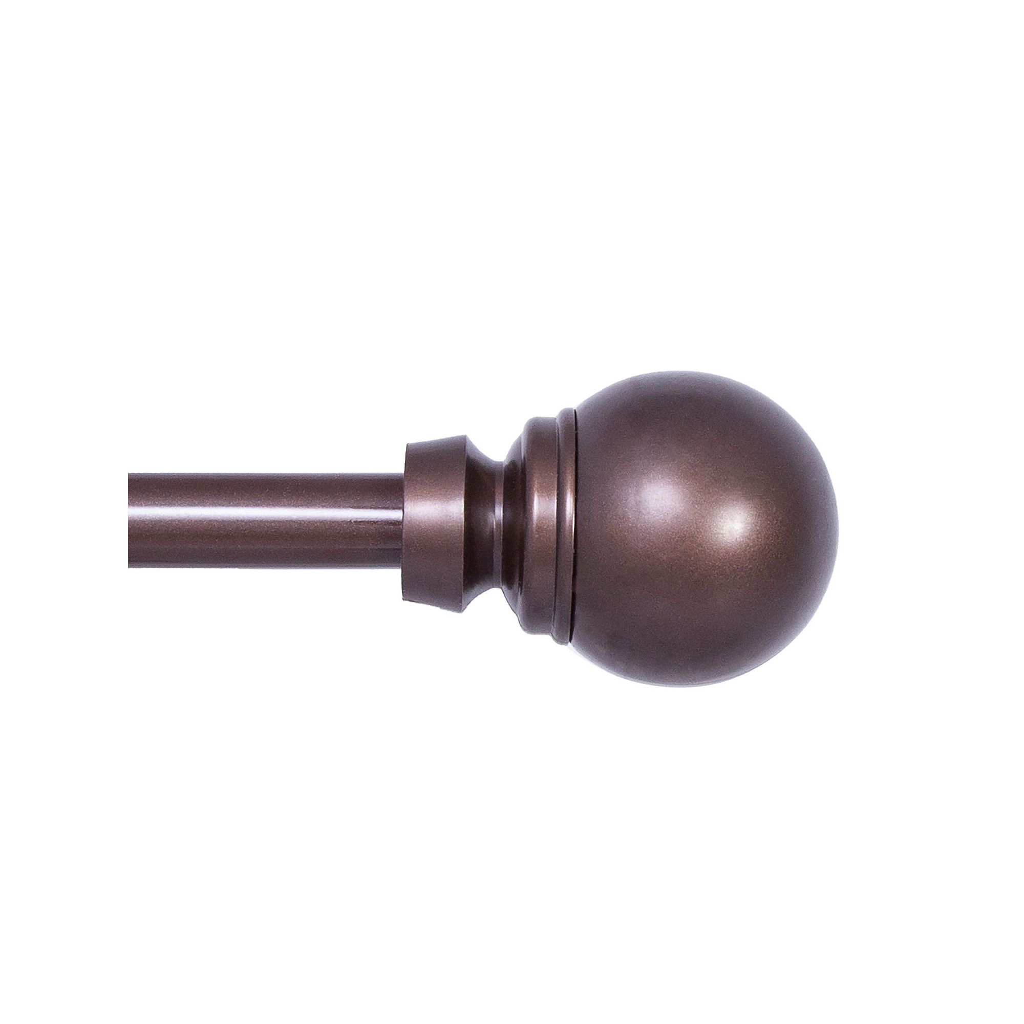 Kenney® Mae 5/8” Standard Decorative Window Curtain Rod, Brown