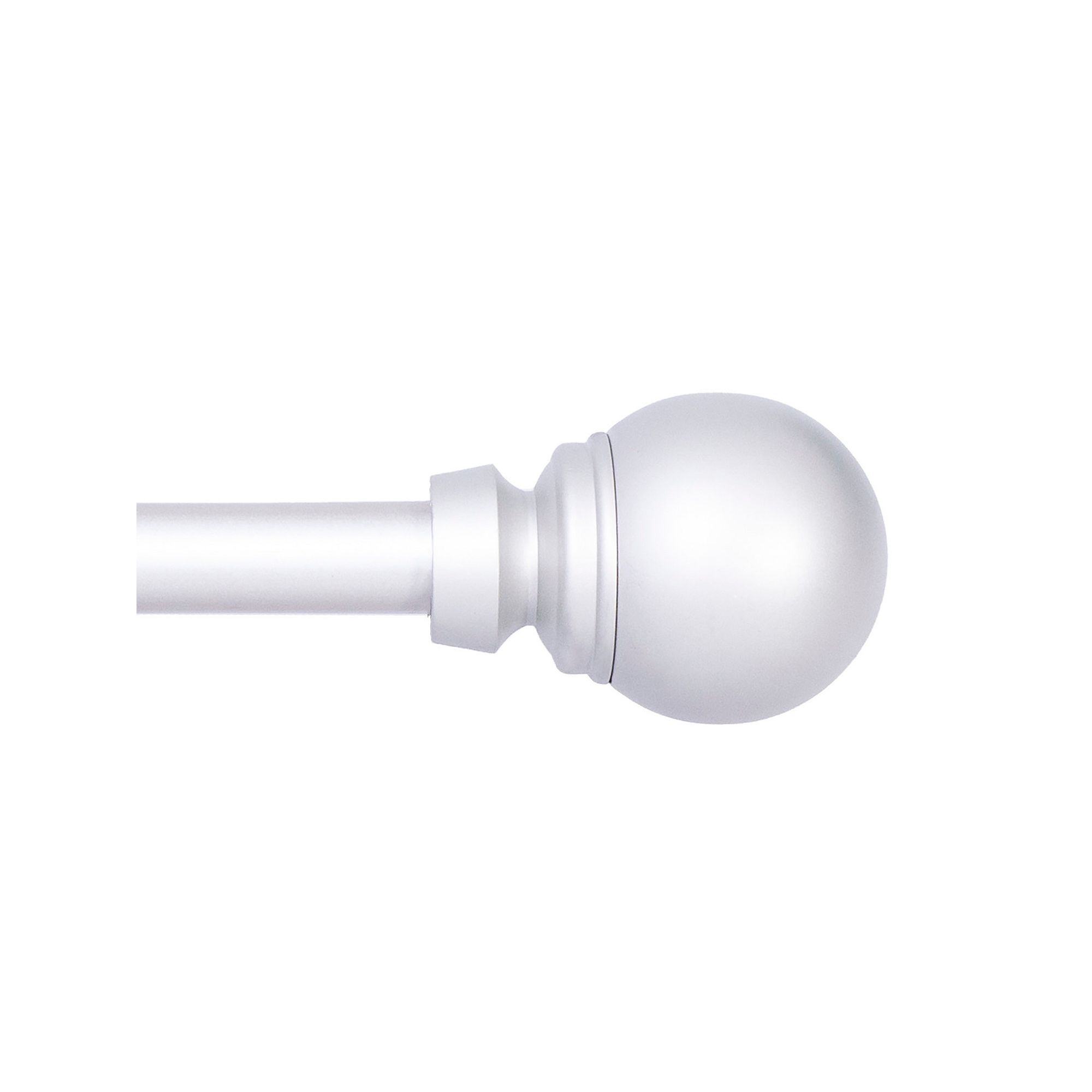 Kenney® Mae 5/8” Standard Decorative Window Curtain Rod, Satin Nickel